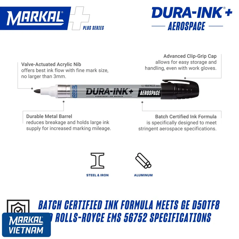 Dura-Ink Aerospace Markal đạt tiêu chuẩn hàng không low halogen