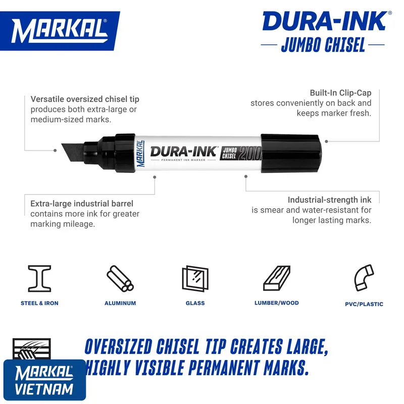 Dura-Ink Jumbo Chisel Markal nét lớn dùng trong kho bãi vận chuyển