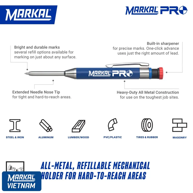 Markal PRO Holder thân kim loại dùng ruột graphite thay thế