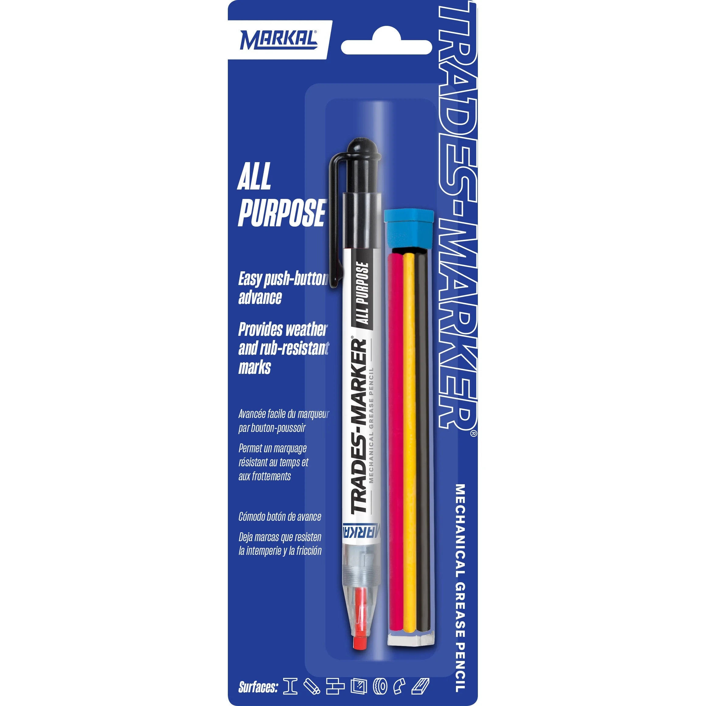Bút đánh dấu đa dụng Trades-Marker All Purpose, Assorted Blister (1 Holder+5 Refills)