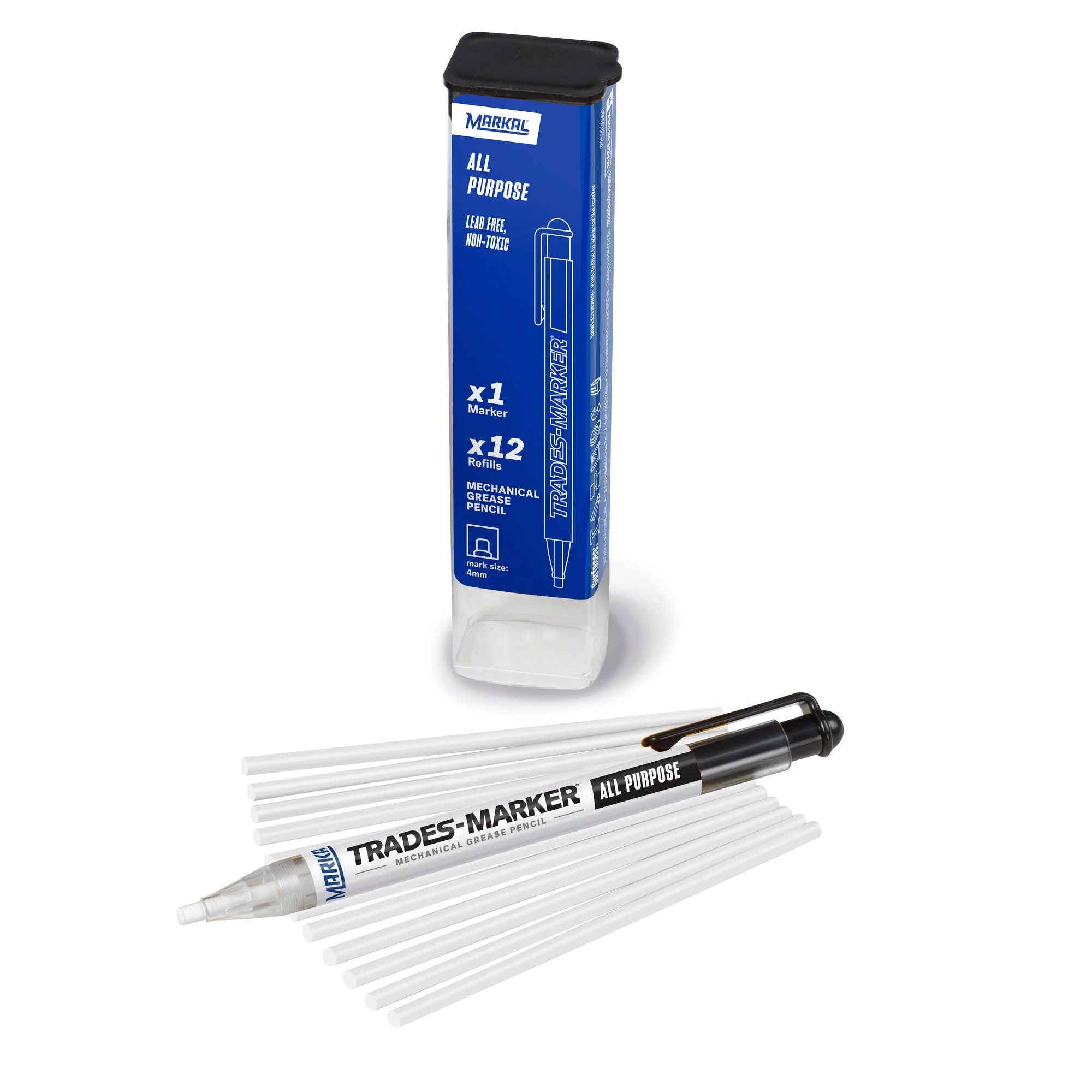 TRADES-MARKER Mechanical Grease Pencil Bút đánh dấu cơ khí - Màu Trắng mã 096130 - Markal chính hãng
