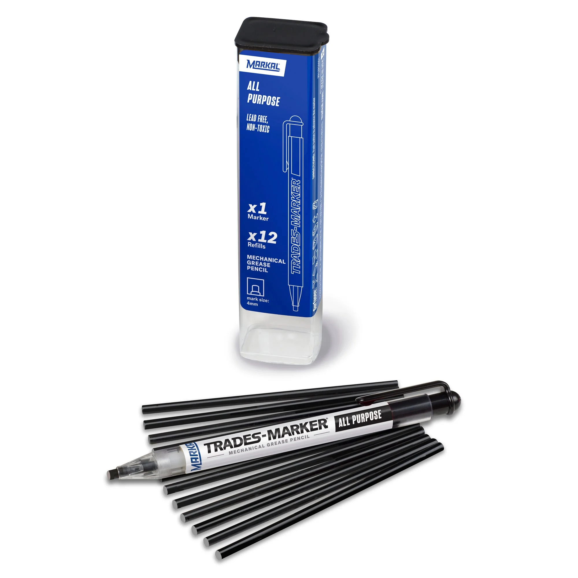 TRADES-MARKER Mechanical Grease Pencil Bút đánh dấu cơ khí - Màu Đen mã 096133 - Markal chính hãng