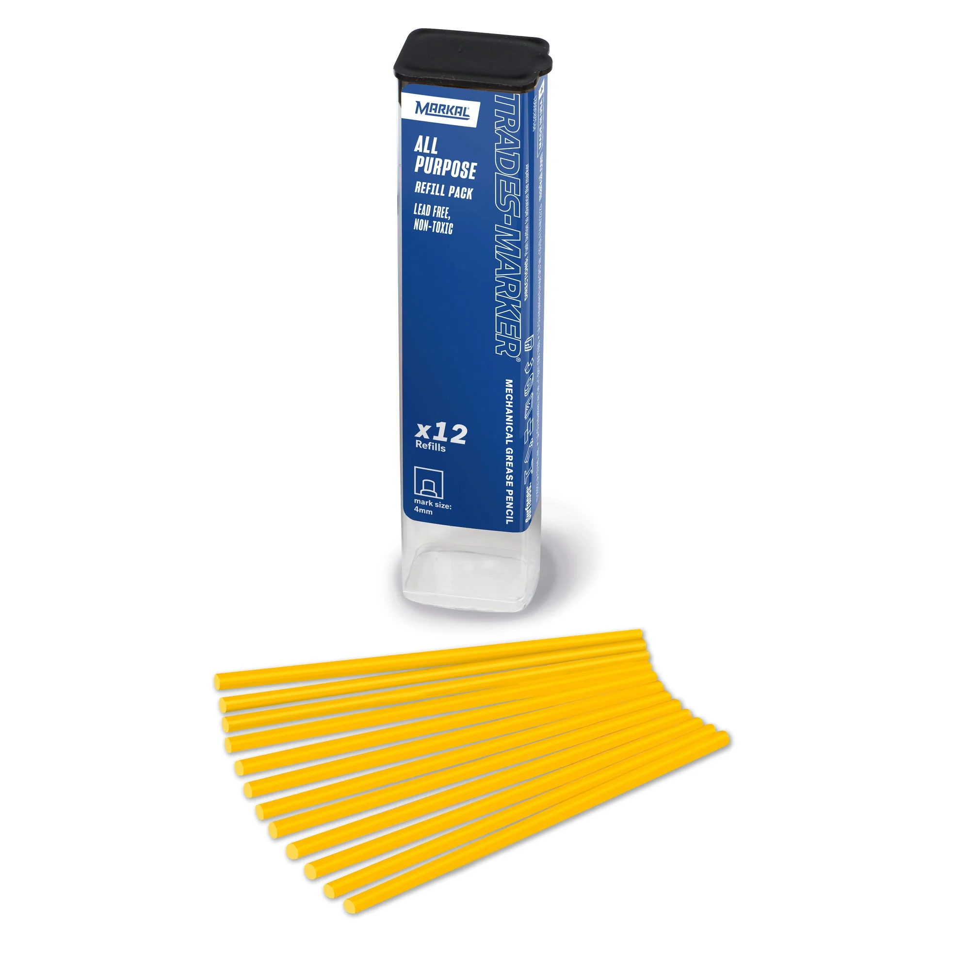 Bút đánh dấu đa dụng Trades-Marker All Purpose, Yellow, Refill Pack (12 Refills)