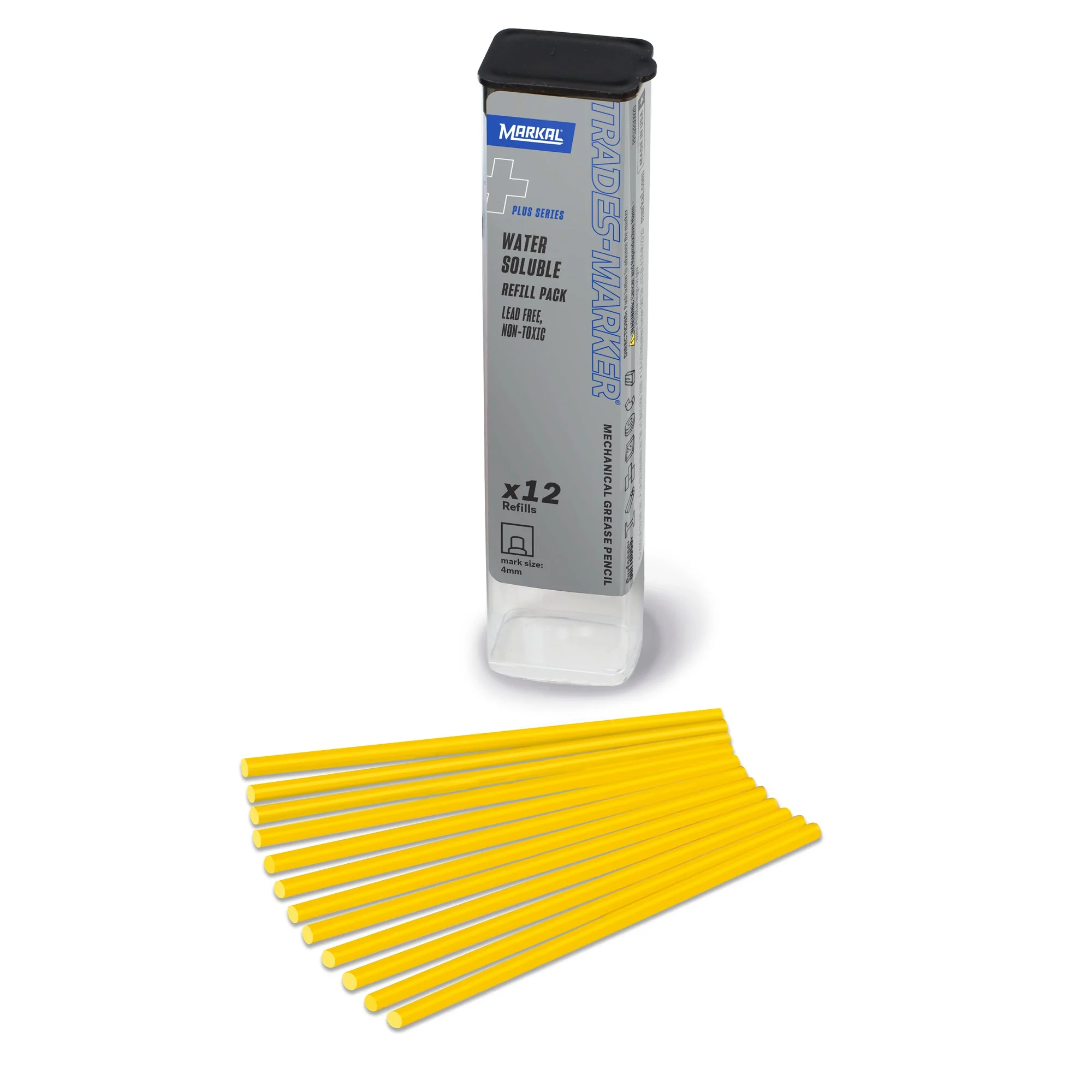 Bút đánh dấu đa dụng Trades-Marker+ Water Soluble, Yellow, Refill Pack (12 Refills)