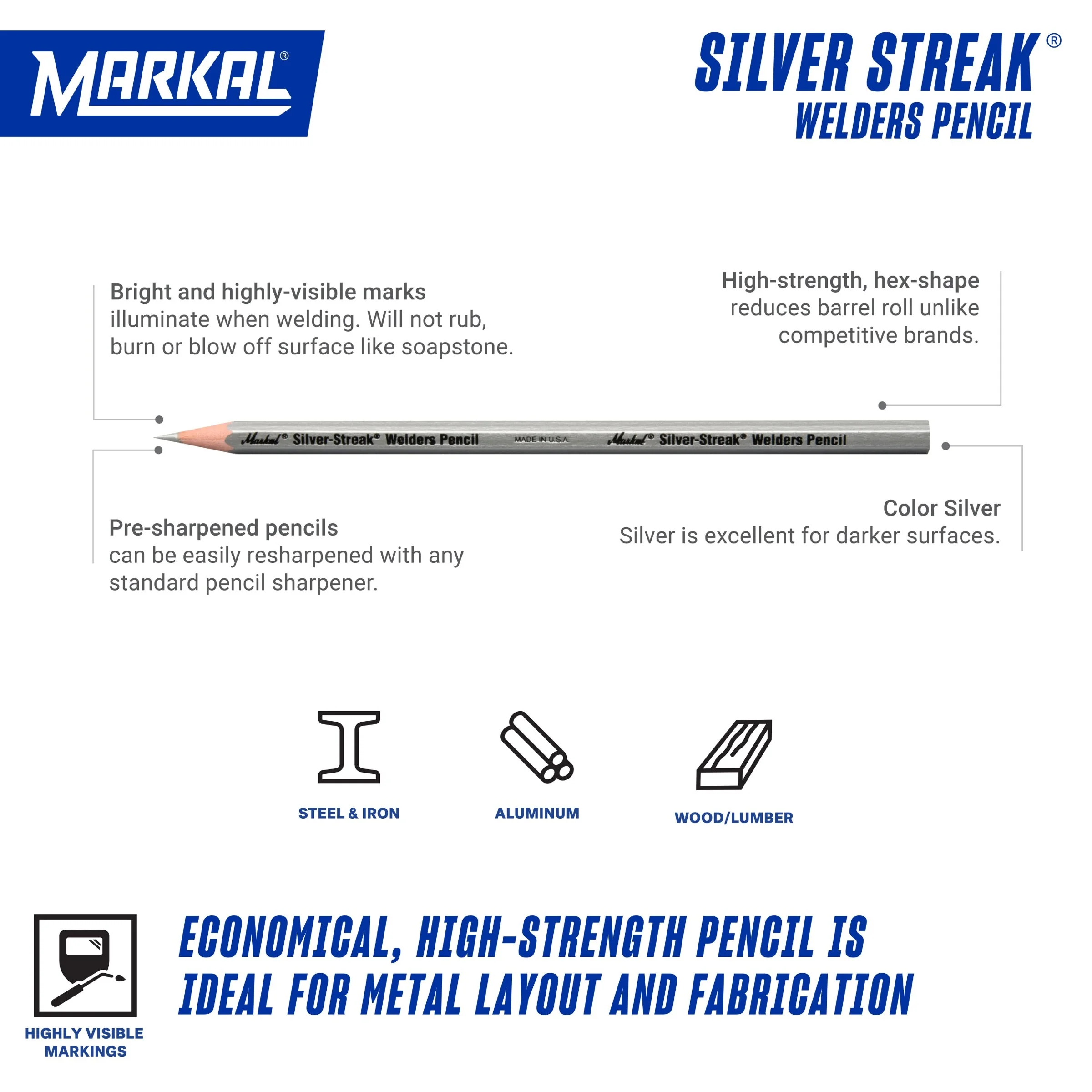 Weld-Riter® Welding Pencils (Silver-Streak® / Red-Riter®) mã 096101 ảnh 4