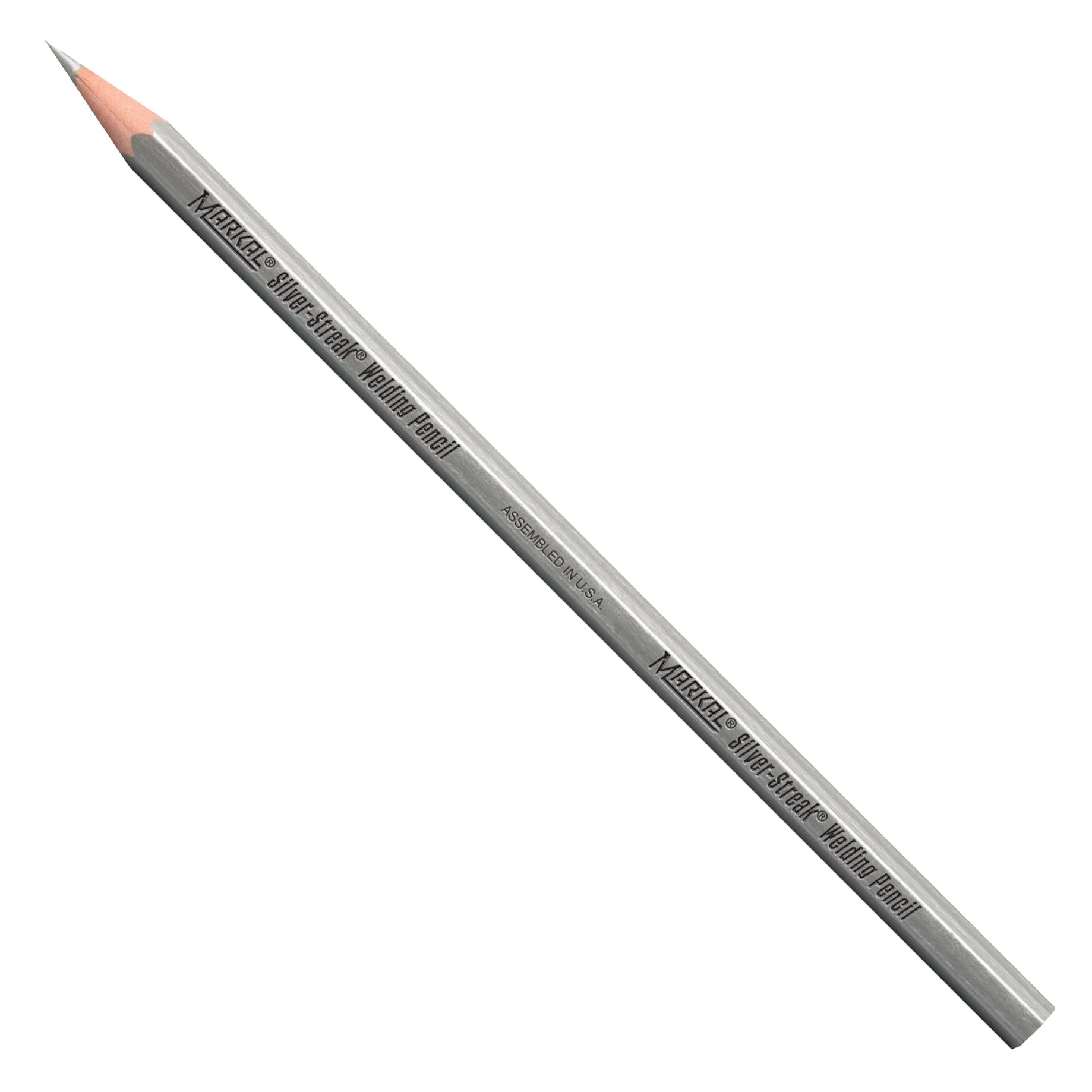 Bút đánh dấu mối hàn Silver-Streak Welding Pencil, Silver, Pre-sharpened hex