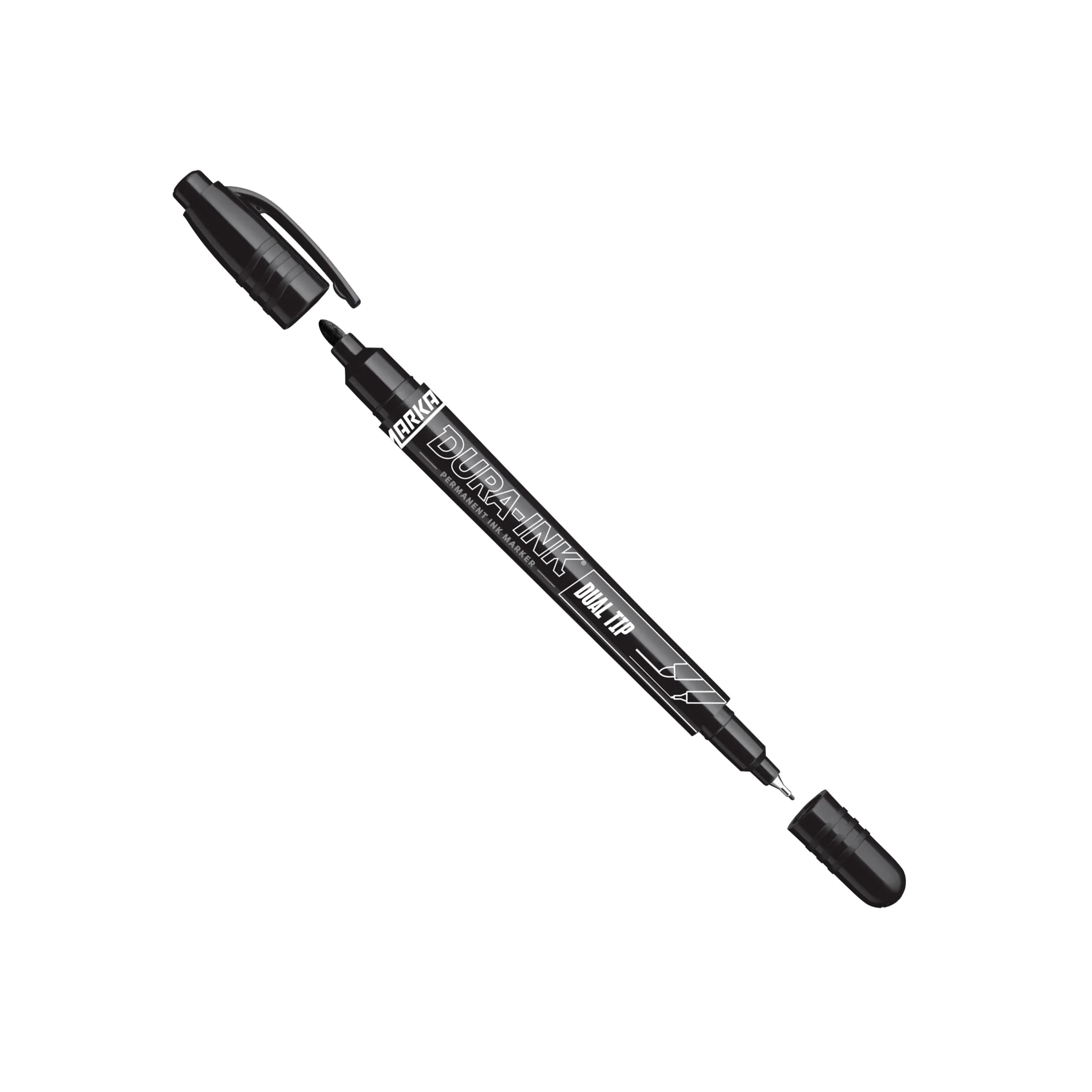 Bút mực công nghiệp DURA-INK Dual Tip, Black, 0.7mm+1mm