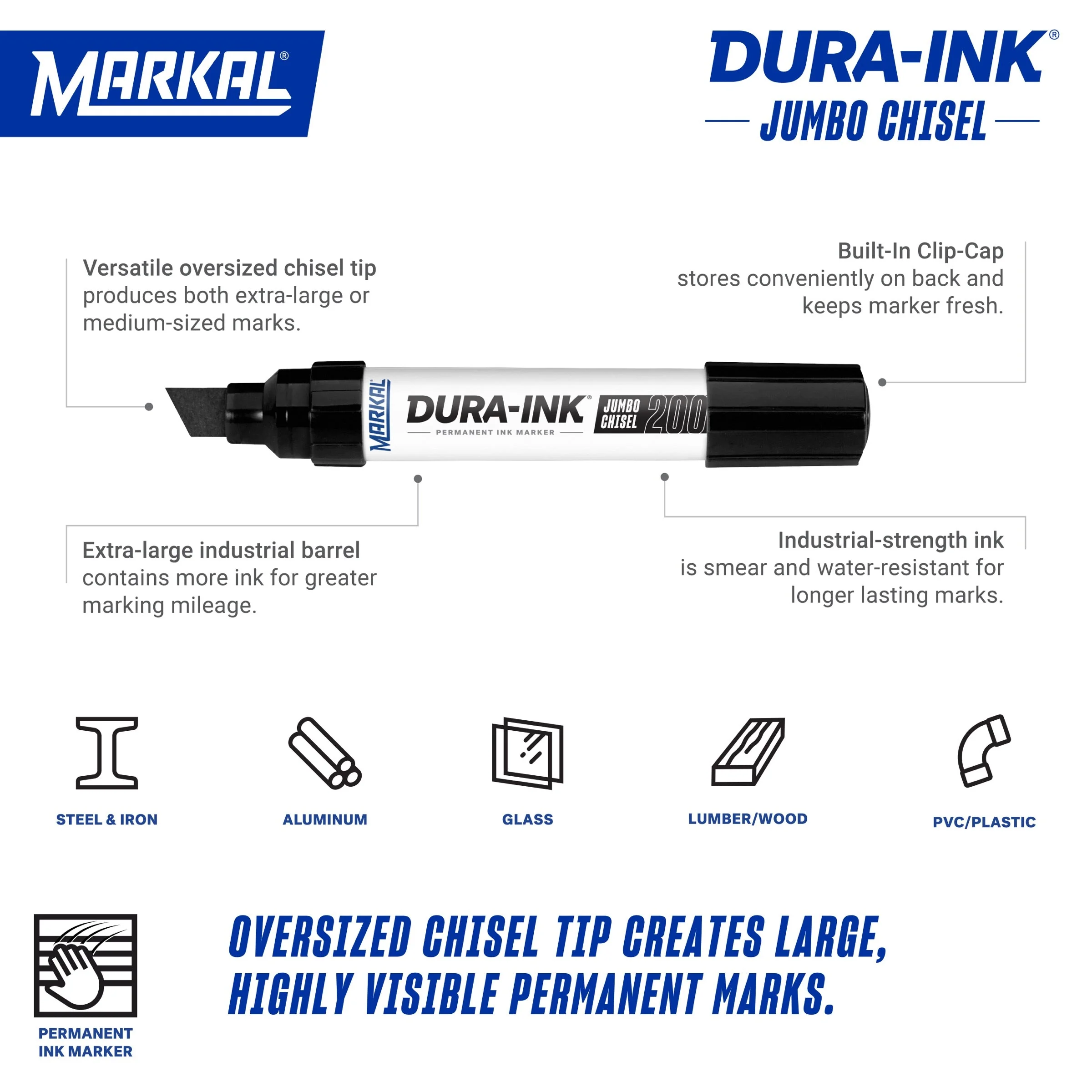 DURA-INK Jumbo Chisel Marker mã 096917 ảnh 2