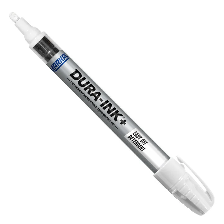 Bút mực công nghiệp (Plus) DURA-INK+ Easy Off Detergent, White, 3mm