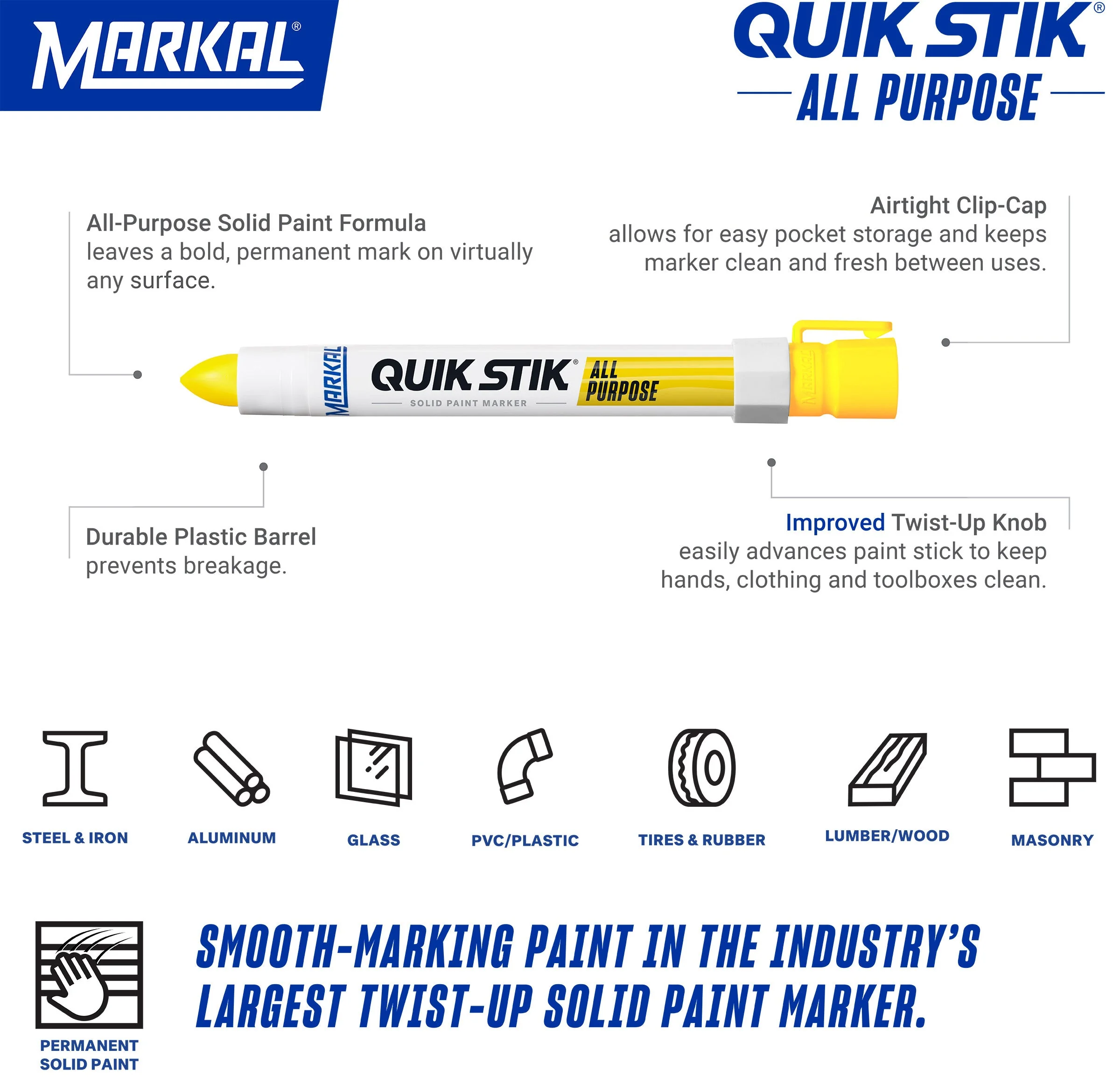 Quik Stik All Purpose Solid Paint Marker mã 061053 ảnh 2