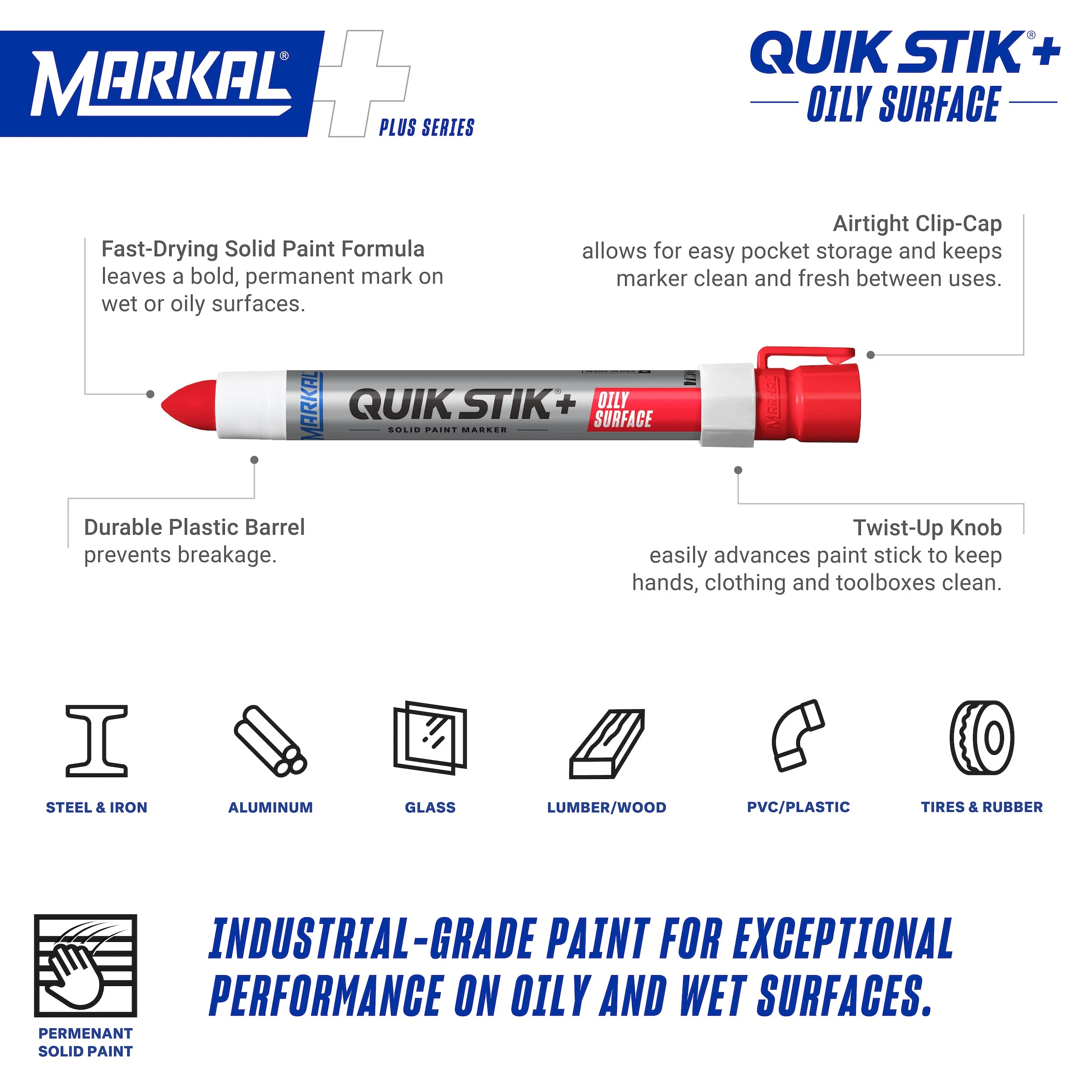 Quik Stik+ Oily Surface Mini, Yellow, 8mm mã 028771 ảnh 4