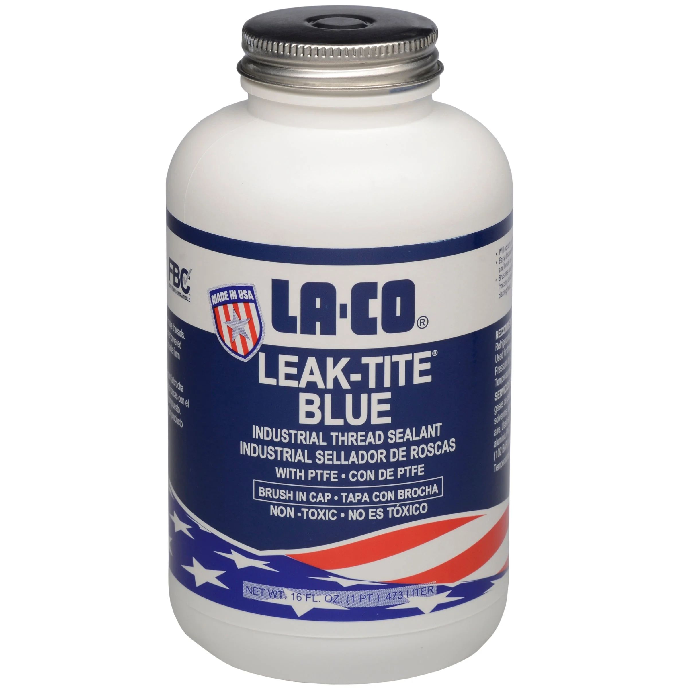 Keo làm kín ren ống Leak-Tite Blue, 1/4 pt. Brush-in-cap, PTFE sealant, Gas 1500PSI/Liquid 5000PSI, -50°F~500°F, NSF/FBC