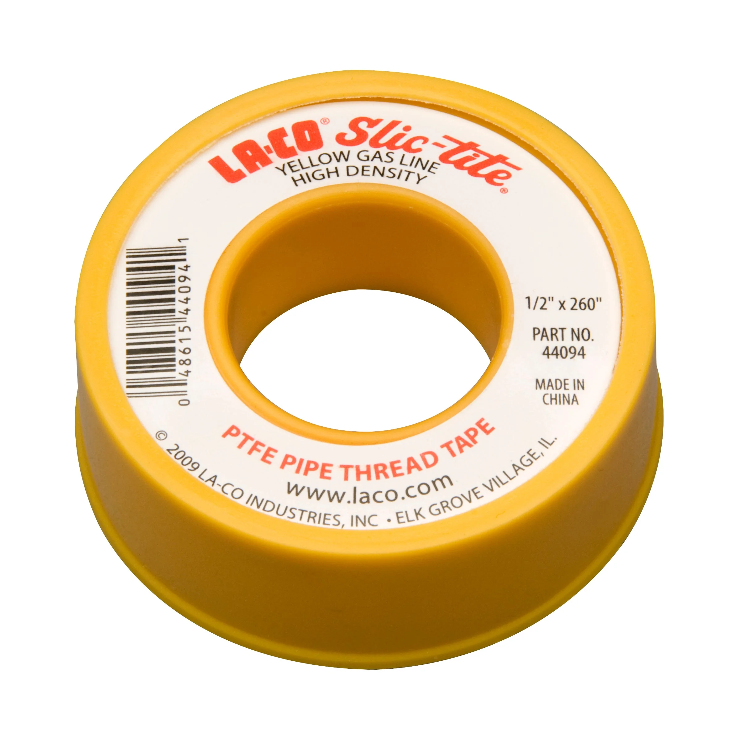 Keo làm kín ren ống Slic-Tite PTFE Tape Premium, 1/2" x 260", Yellow/Gas, up to 10000PSI, -450°F~550°F, 3 mils