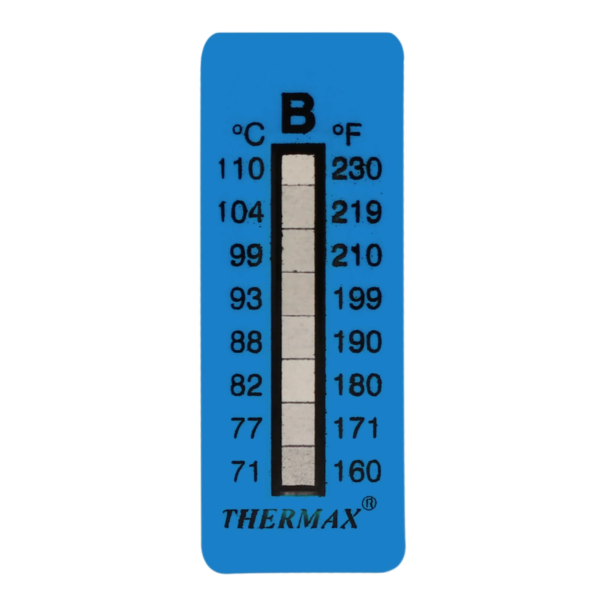 Thermax Level Strip Indicators - 160°F (71°) + 10 Pack Nhãn chỉ thị nhiệt 230°F (71-110°C) mã 026803 - Markal chính hãng