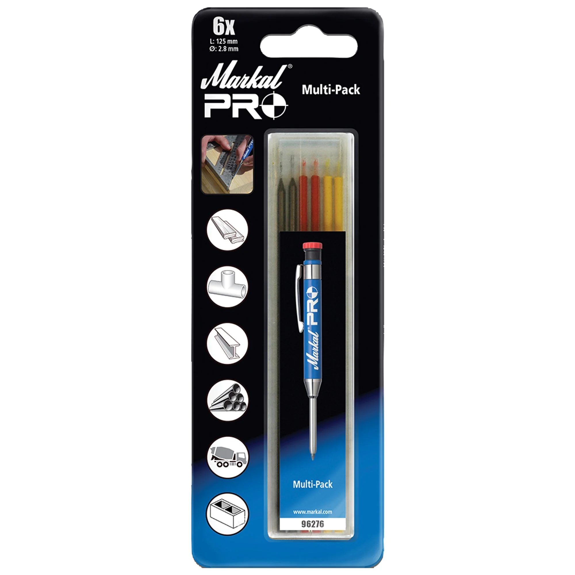 Markal Pro General Purpose Refills Bút đánh dấu công nghiệp - Màu Bộ nạp PRO nhiều màu mã 096276 - Markal chính hãng
