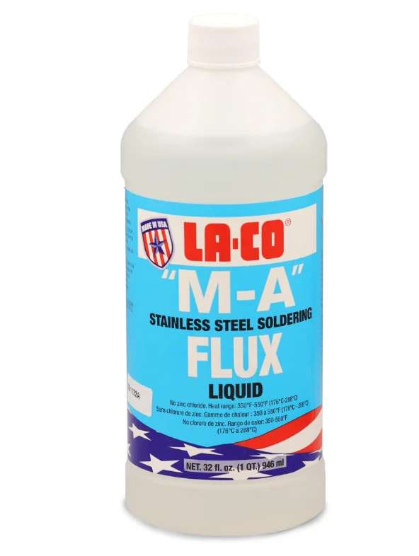 Trợ hàn (flux) "M-A" Flux Liquid, 1 qt., Stainless steel & chrome flux, no heavy metal chlorides